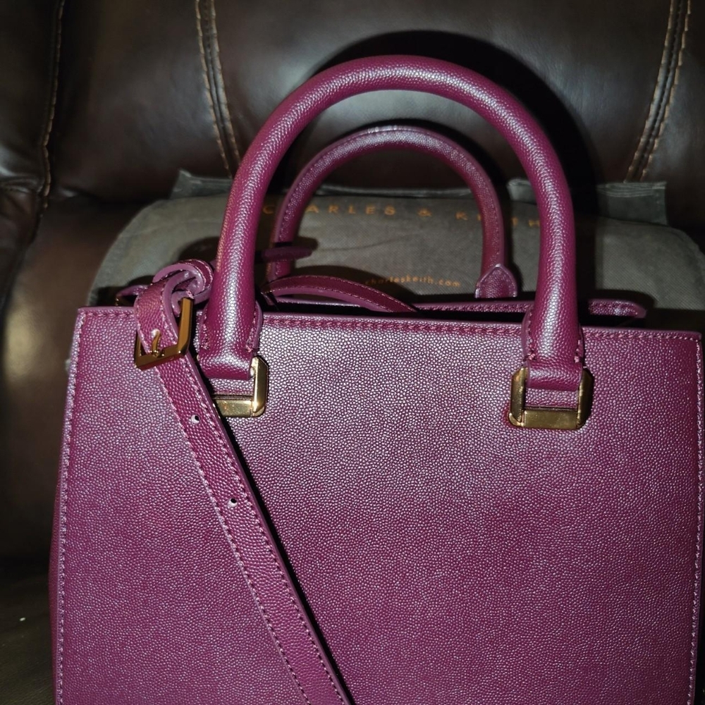 Charles & Keith Structured 2 Way Satchel - image 2